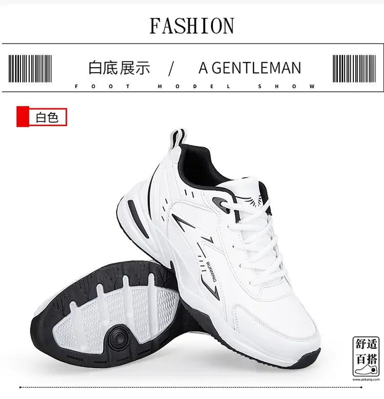 Men’s Casual Shoes B812 – Breathable PU Leather Lace-Up with EVA Sole