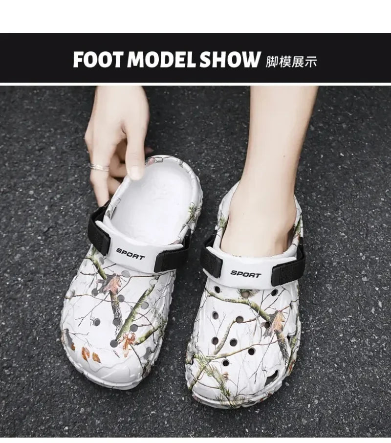 Summer Men's Clogs Sandals Man Home Garden Shoes Comfortable Men Slippers Non-Slip Soft Bottom Flip Flop Sandals Big Size 46 47