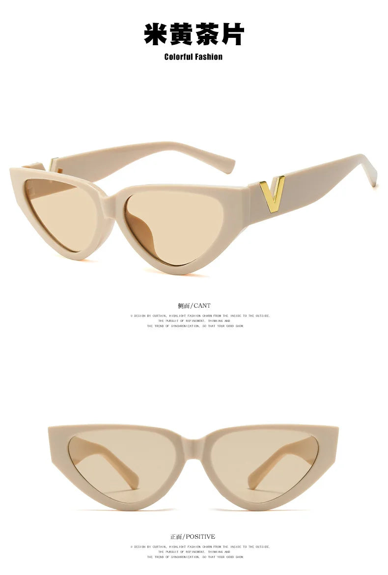 Vintage Small Cat Eye Sunglasses – Unisex Retro UV400 Shades