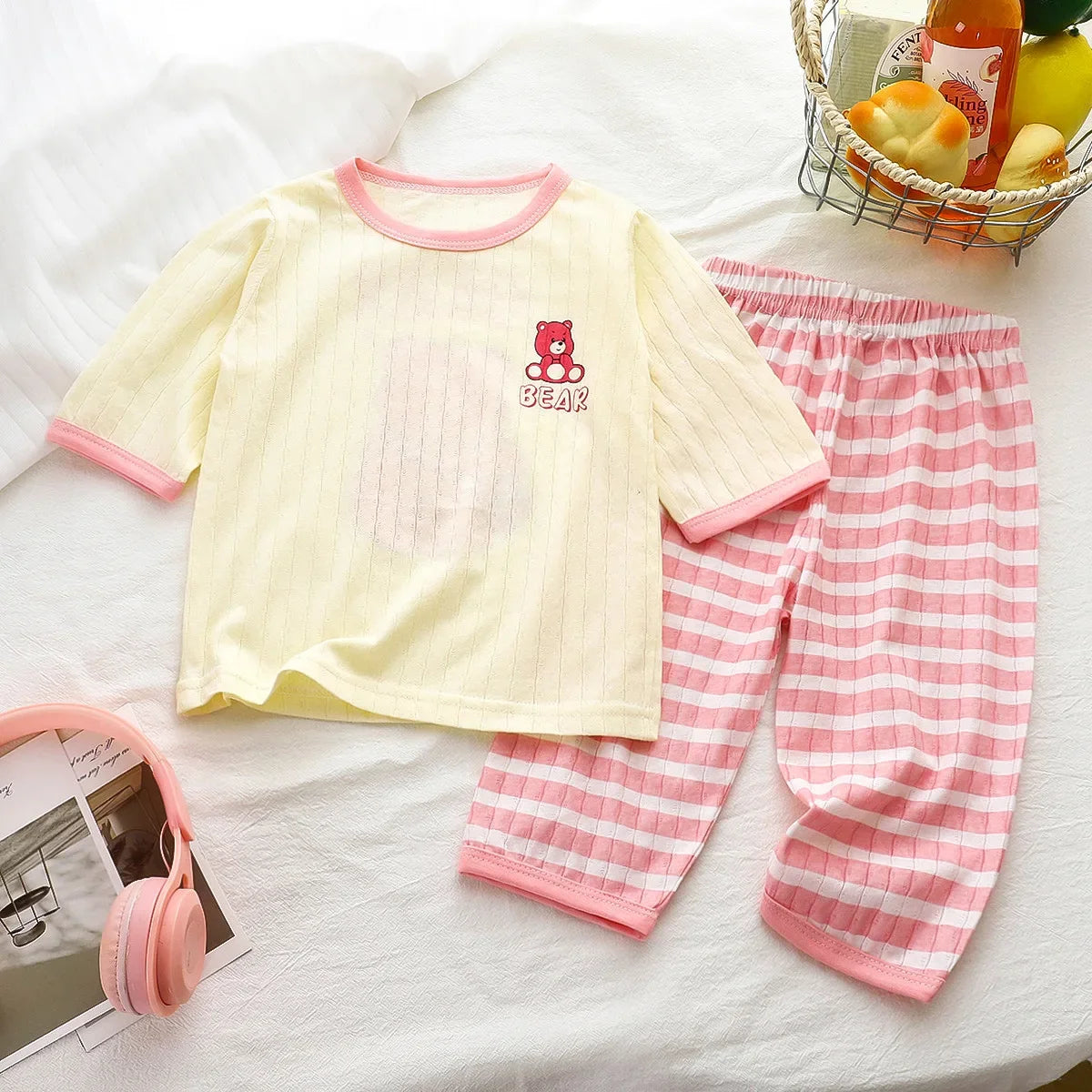 Kids Clothes Children's Set 100 Cotton Summer Pajamas Boys Girls