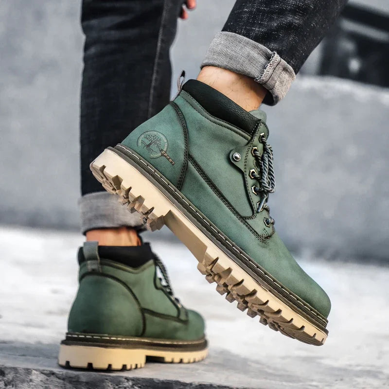 Men’s Chelsea Winter Boots – Guimin PU Ankle Boots with Plush Lining