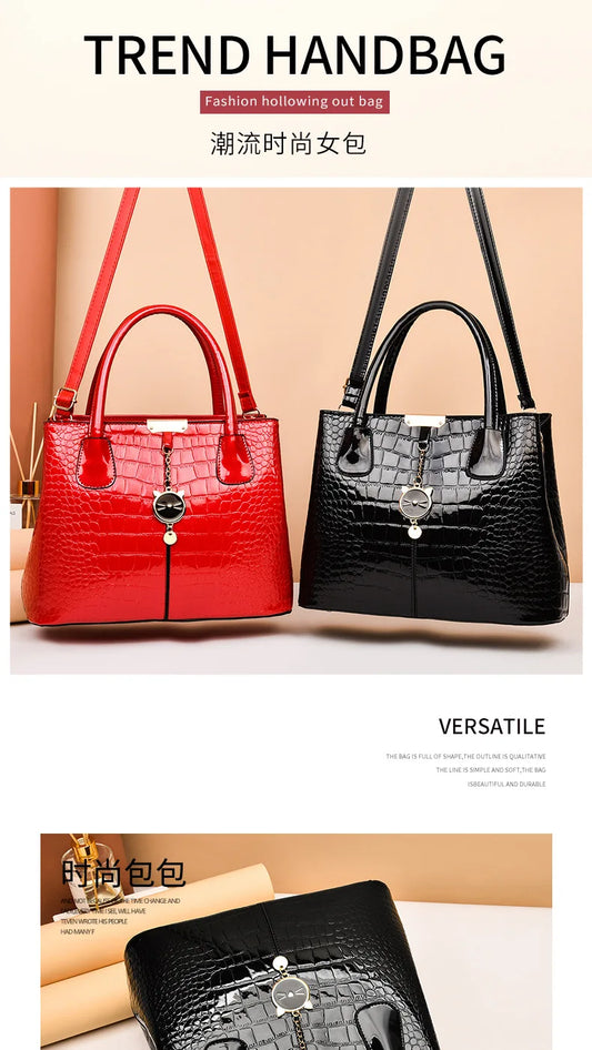 2025 new High End Bright Leather Women's Bag Luxury Designer Female Crossbody Messenger Bag Fashion Branded Shoulder Bags Sac