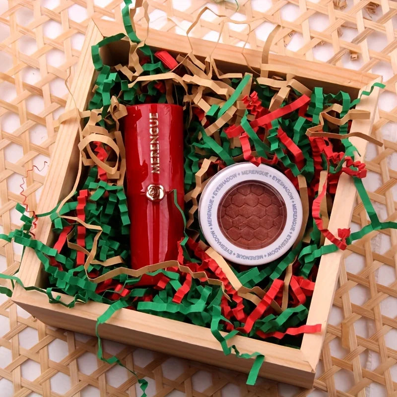 Christmas Shredded Paper Crinkle Filler, Red Green Kraft Raffia Paper, Gift Box Basket Filling for Xmas Holiday Gift Packaging