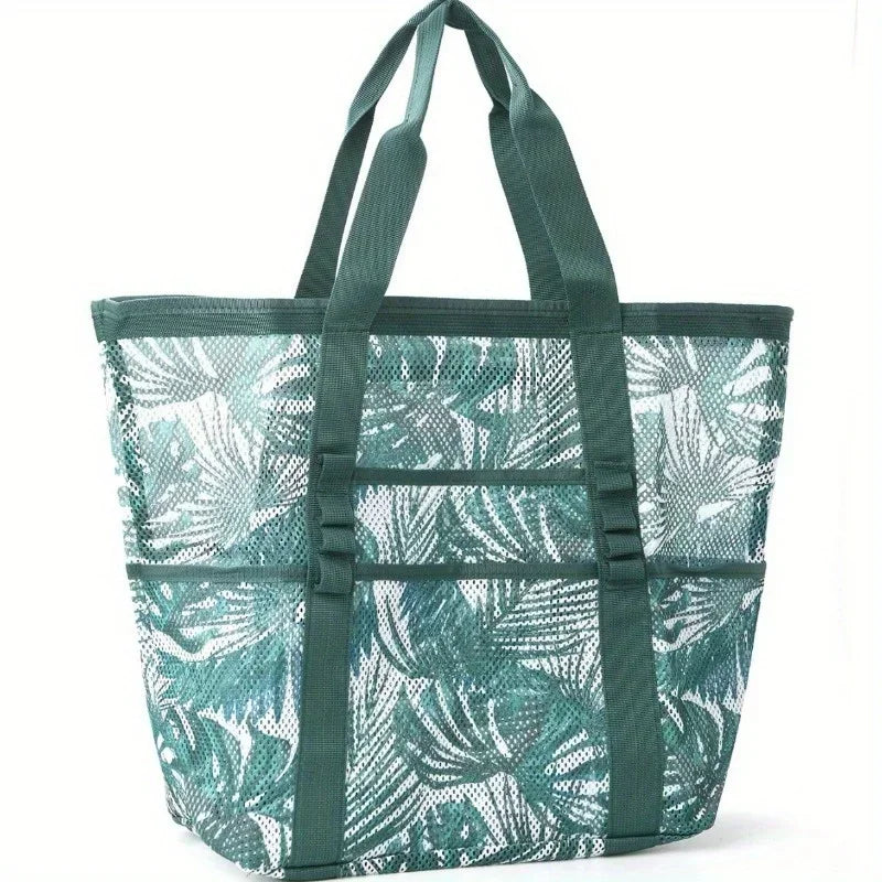 Large Mesh Beach Bag Oversized Waterproof Swim Bag with Separate Wet Pocket Multi Purpose Travel Tote for Beach Tote