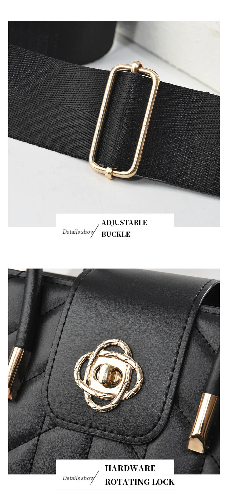 2025 Women’s Fashion Monogram Shoulder Handbag – Printed Leather Single Strap Bag | حقيبة يد نسائية 2025 – تصميم عصري بنقشة المونوغرام من الجلد بحزام كتف واحد