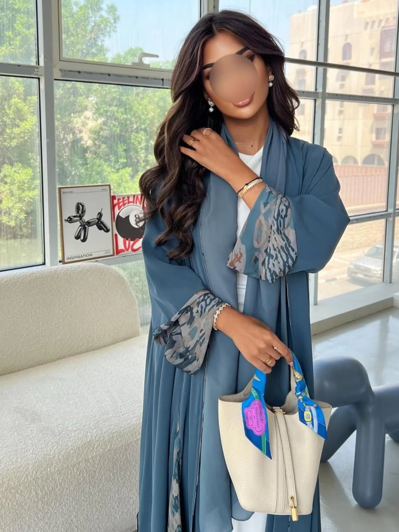 New arrival elegant women abaya set including a kaftan-style abaya for spring season, Ramadan, Eid celebrations