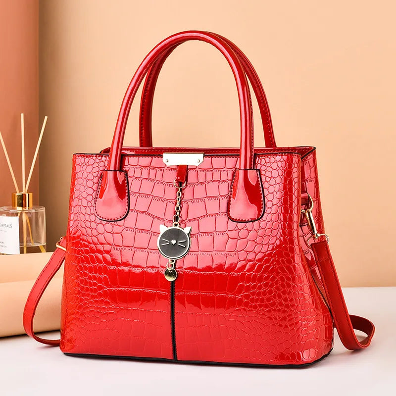 Luxury Designer Shoulder Crossbody Bags for Women Fashion High Quality Bright Leather Ladies Purses and Handbags Wallets Ssc