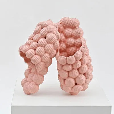 Lychee Slippers Bubble Shoes Women Step on Shit Feelings Ins Internet Celebrity Trend Personality Non-slip Massage Bottom