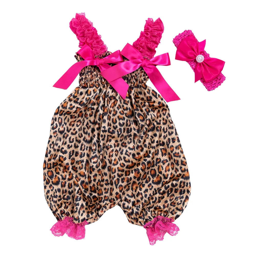 New Girls Summer Backless Romper Baby Lace-up Bloomer