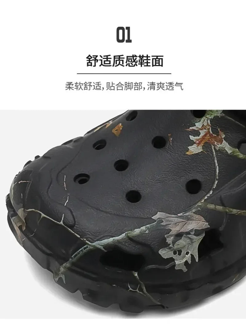 Summer Men's Clogs Sandals Man Home Garden Shoes Comfortable Men Slippers Non-Slip Soft Bottom Flip Flop Sandals Big Size 46 47