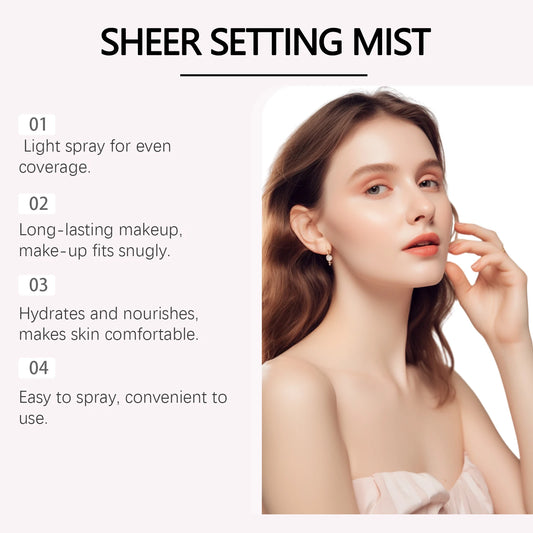 Spf 50+ Setting Spray Oil Control Matte Finish Long-Lasting Natural Non-greasy Waterproof Face Fixer Makeup Mist Spray