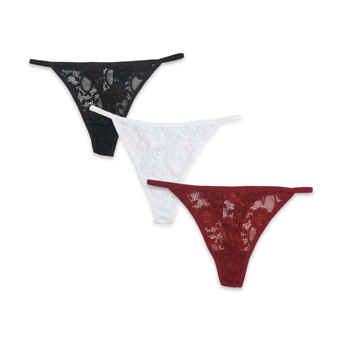 3PCS Sexy Lace Thongs Low Waist T-Back Underwear Women Elegant Lace Floral G-string Underpants Bikini Panties Tanga Mujer XS-XL