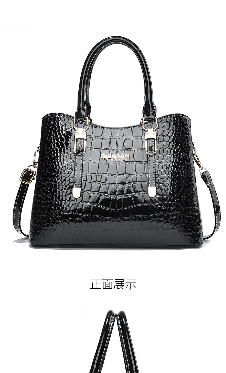 Luxury Bright Leather Handbags Designer Crossbody Bags for Women New Large Capacity Exquisite Ladies Shoulder Messenger Bag