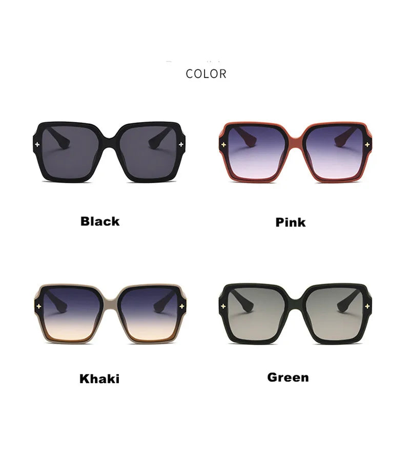 Luxury Women’s Retro Sunglasses – Large Frame UV400 Driving Shades