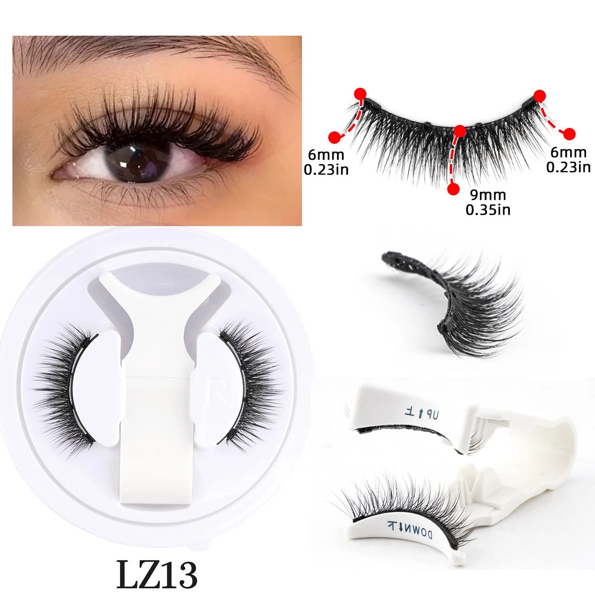 Reusable Magnetic Eyelash 1 Pair Magnetic False Eyelashes Natural Long Mink Lashes Extension Makeup Set Faux Cils Tweezers Hot