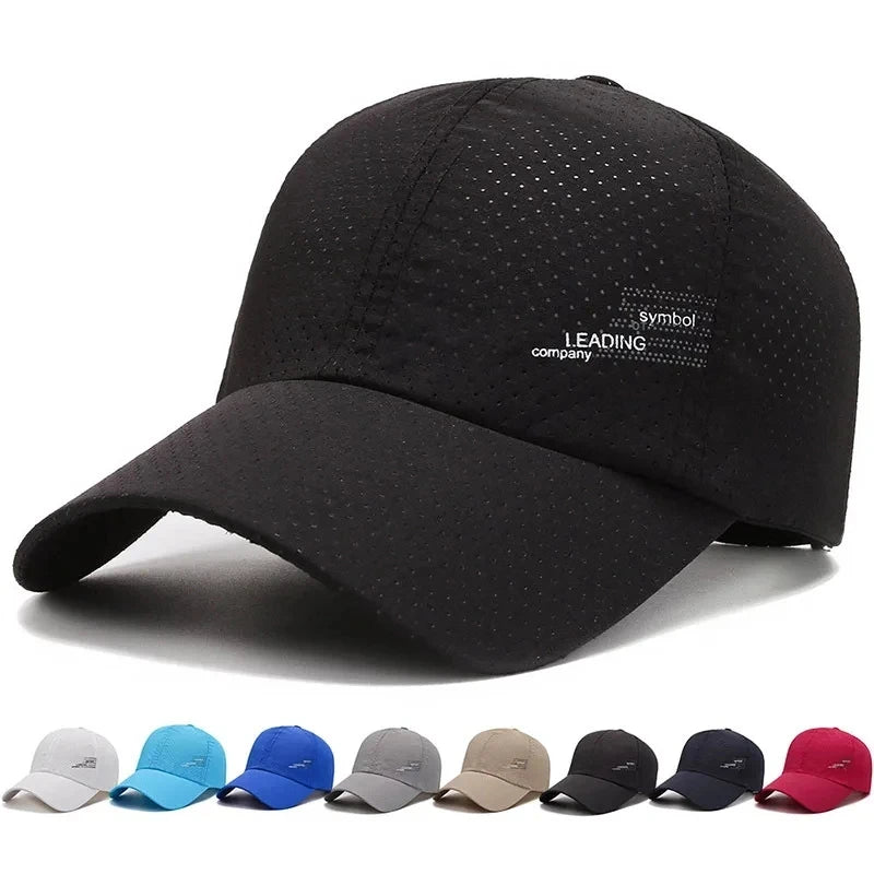 🧢 Quick-Dry Outdoor Sports Sun Cap – Unisex Adjustable Golf & Fishing Hat | قبعة رياضية صيفية سريعة الجفاف – للرجال والنساء – للجولف، الصيد، الجري