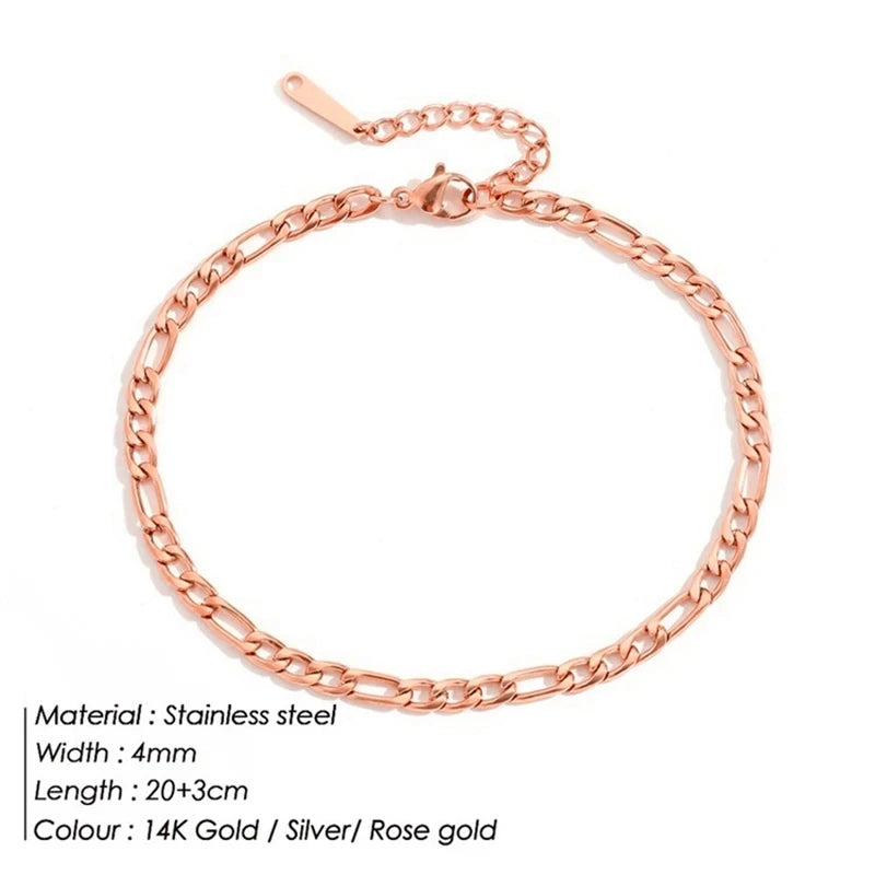 Fashion Franco Link Chain Anklet – Unisex Stainless Steel Cuban-Style Foot Jewelry | خلخال سلسلة فرانكو ستانلس ستيل – إكسسوار قدم عصري للرجال والنساء بأسلوب كيوبيان وهيب هوب