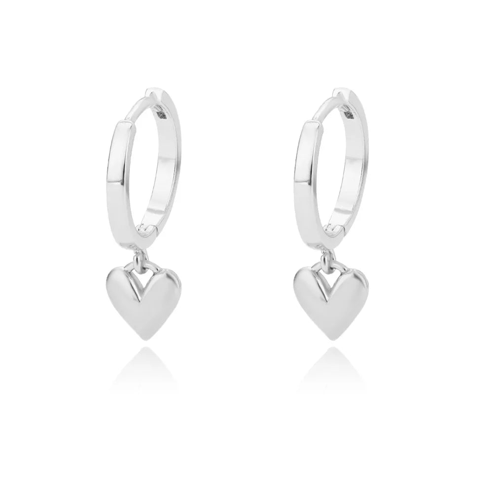 ✨ Hollow Zircon Heart Earrings – Gold Stainless Steel Wedding Jewelry 🔷 أقراط قلب مجوفة مرصعة بالزركون – ستانلس ستيل ذهبي فاخر للنساء والمناسبات