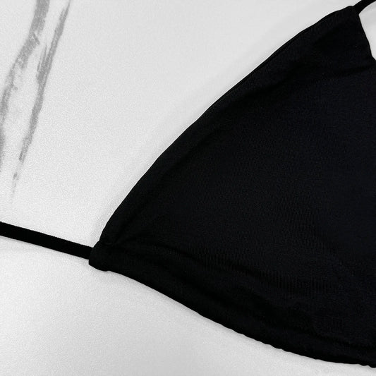 👙 2025 Sexy Lace-Up Halter Bikini Set | بكيني نسائي ثلاثي القطع بصيف 2025 – تصميم هالتر جريء بربطات قابلة للتعديل