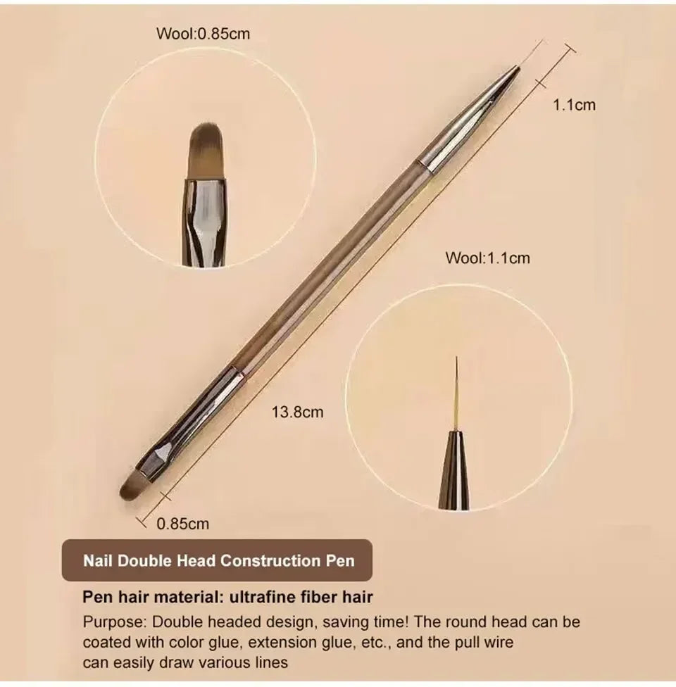 ✨ 9PCS Nail Art Liner Brush Set – Acrylic Painting Pens for Manicure Design 🔷 طقم 9 فرش فن الأظافر – فرشاة رسم وتحديد للأظافر الأكريليك والتصاميم الاحترافية