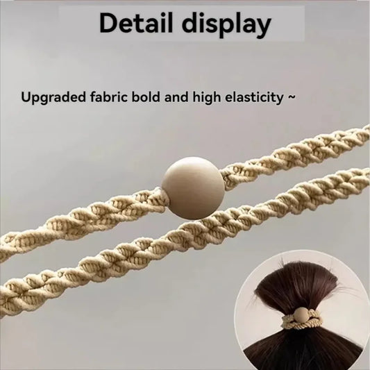10-Piece High Elastic Leather Hair Bands – Durable Ponytail Holders for Women | طقم 10 رباط شعر جلدية مطاطية – لحمل ذيل الحصان بثبات وأناقة للنساء