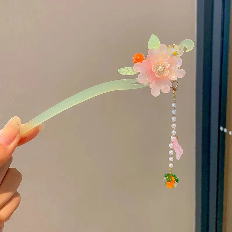 โจ Elegant Chinese Style Flower Tassel Hairpin โ Romantic Alloy Hair Accessory ๐ท ุฏุจูุณ ุดุนุฑ ุฃููู ุจุทุฑุงุฒ ุตููู ุชูููุฏู โ ู
ุฒูู ุจุฒููุฑ ูู
ุนููุงุช ุฑูู
ุงูุณูุฉ ู
ู ุงูู
ุนุฏู