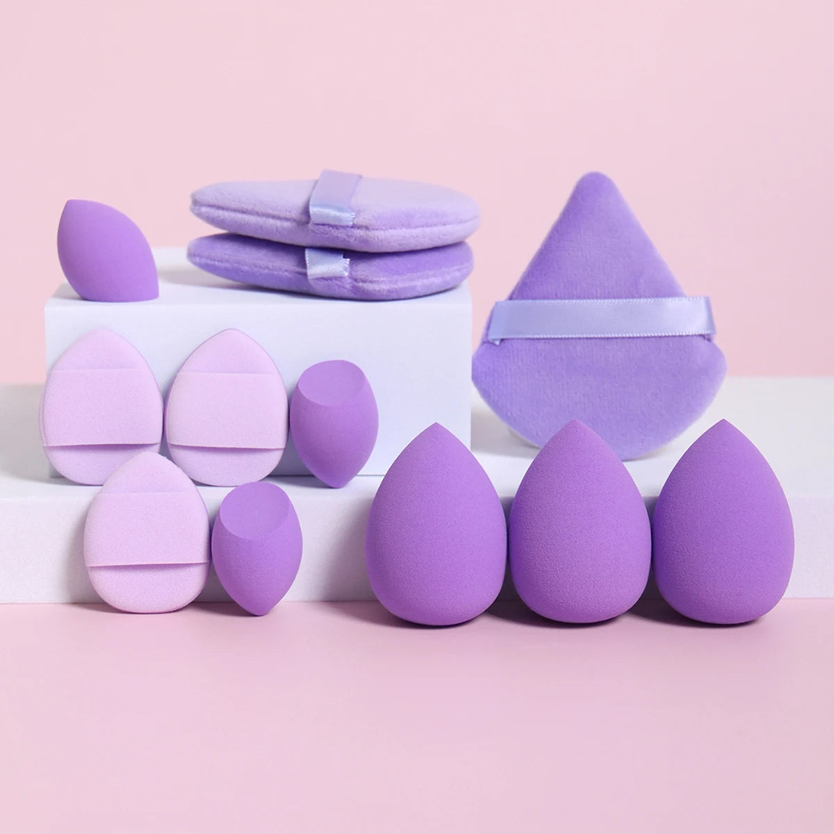 مجموعة إسفنج مكياج شاملة 12 قطعة لجميع الاستخدامات | 12-Piece All-Purpose Makeup Sponge Set