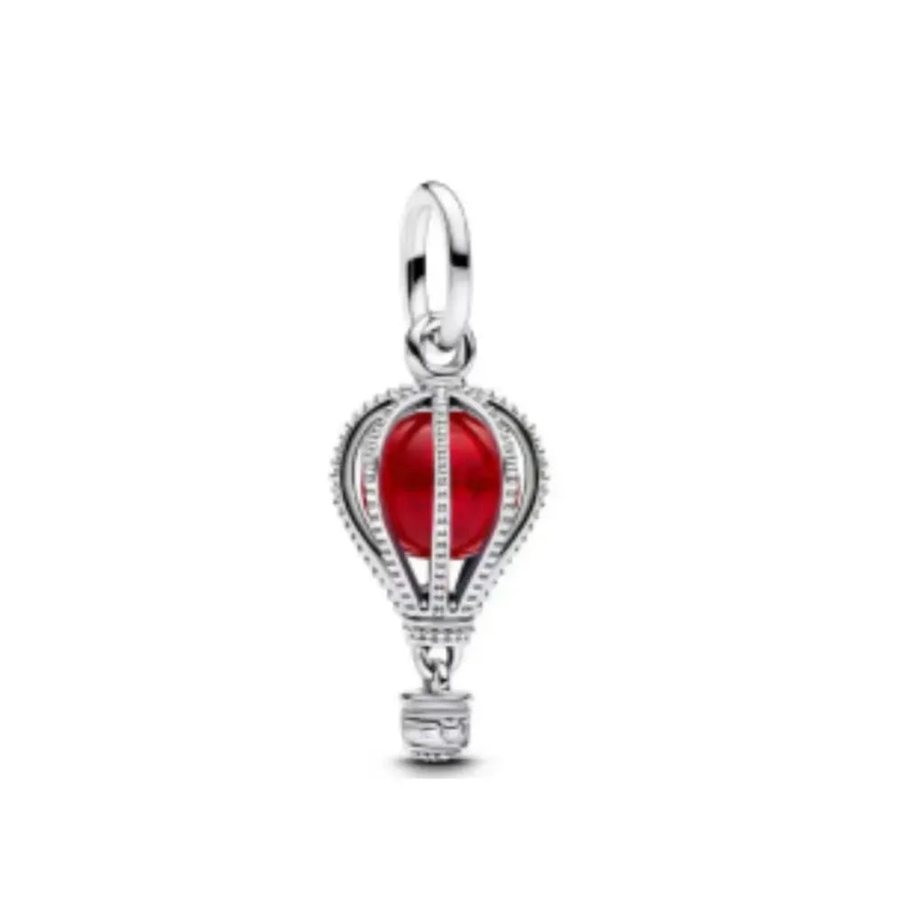 Valentine's Day Red Christmas Apple Gift Dangle Charms Beads 925 Sterling Silver Fit Original Heart Bracelet Women Jewelry