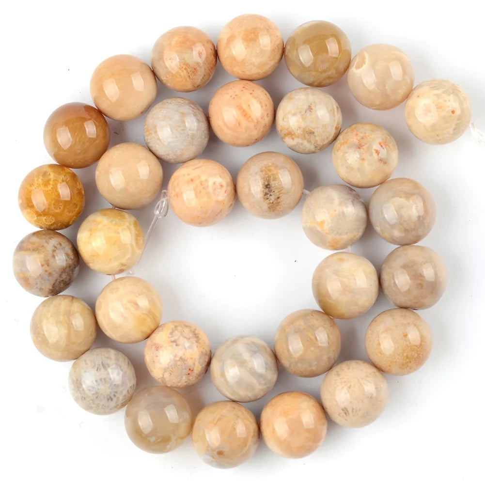 خرز العقيق الطبيعي بنمط الأقحوان لصناعة الإكسسوارات اليدوية | Natural Chrysanthemum Onyx Beads for DIY Jewelry Making