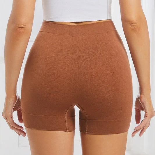 High Waist Seamless Ice Silk Safety Briefs – Women’s Anti-Slip Flat-Cut Underwear with Inner Seam for All-Day Comfort | شورت نسائي بخصر عالٍ وخياطة داخلية – تصميم آيس سيلك مريح ومضاد للانزلاق والتكشف طوال اليوم