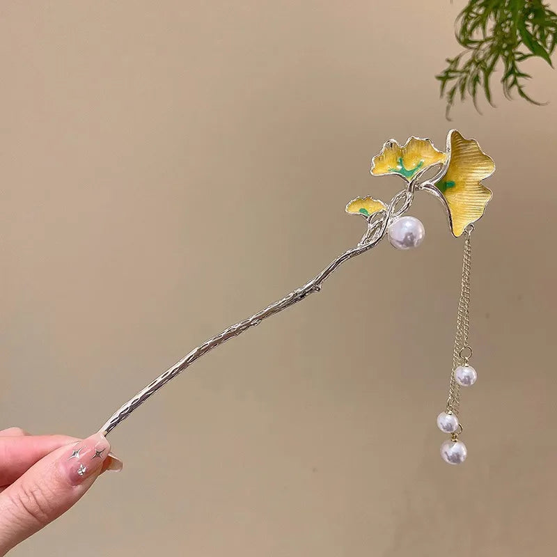 โจ Elegant Chinese Style Flower Tassel Hairpin โ Romantic Alloy Hair Accessory ๐ท ุฏุจูุณ ุดุนุฑ ุฃููู ุจุทุฑุงุฒ ุตููู ุชูููุฏู โ ู
ุฒูู ุจุฒููุฑ ูู
ุนููุงุช ุฑูู
ุงูุณูุฉ ู
ู ุงูู
ุนุฏู
