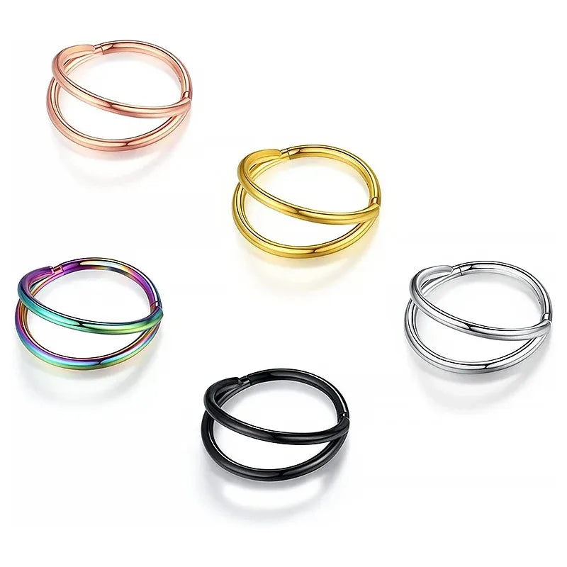 16G Double Hoop Nose & Cartilage Ring โ Open Stacked Septum Piercing for Women & Men | ุญูู ู
ุฒุฏูุฌ ููุฃูู ูุงูุบุถุฑูู ุจููุงุณ 16G โ ุชุตู
ูู
ู
ูุชูุญ ูุนุตุฑู ู
ูุงุณุจ ูููุณุงุก ูุงูุฑุฌุงู