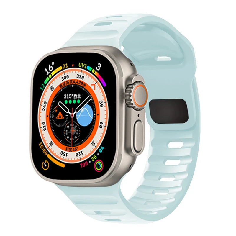 ๐โโ๏ธ Silicone Sport Strap for Apple Watch โ Compatible with Series 9/8/7/6/5/4/3/SE/Ultra (38mm-49mm) | ุณูุงุฑ ุฑูุงุถู ุณูููููู ูุณุงุนุฉ ุฃุจู โ ู
ุชูุงูู ู
ุน ุฌู
ูุน ุงูู
ูุงุณุงุช ูุงูุณูุงุณู