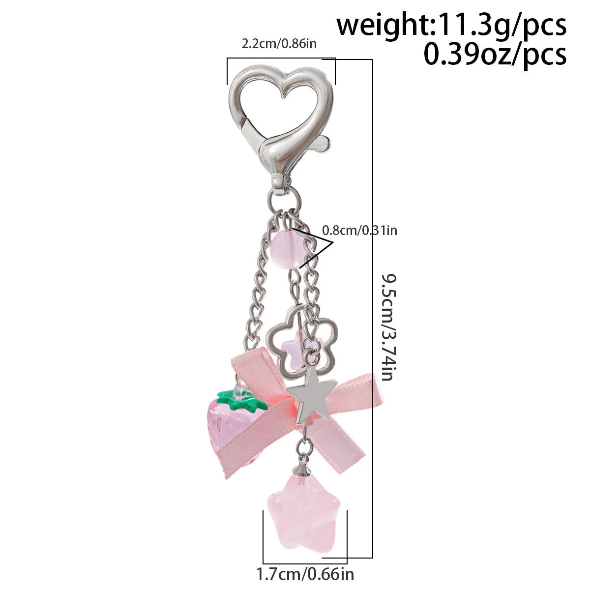 Y2K Flower, Star, Bow & Strawberry Pendant Keychain โ Acrylic Bag & Pants Chain Accessory for Girls & Students | ุณูุณูุฉ ู
ูุงุชูุญ Y2K ุจุชุนูููุงุช ุฒูุฑุ ูุฌู
ุฉุ ูููููุฉ ููุฑุงููุฉ โ ุฅูุณุณูุงุฑ ุฃูุฑูููู ุนุตุฑู ููุญูุงุฆุจ ูุงูุจูุงุทูู