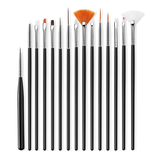 9pcs DIY Brush Nail Art Brush Set  Acrylic Lace Ombre Design Nail UV Gel Painting Drawing Flowers Pen Manicure Salon Tools Suit