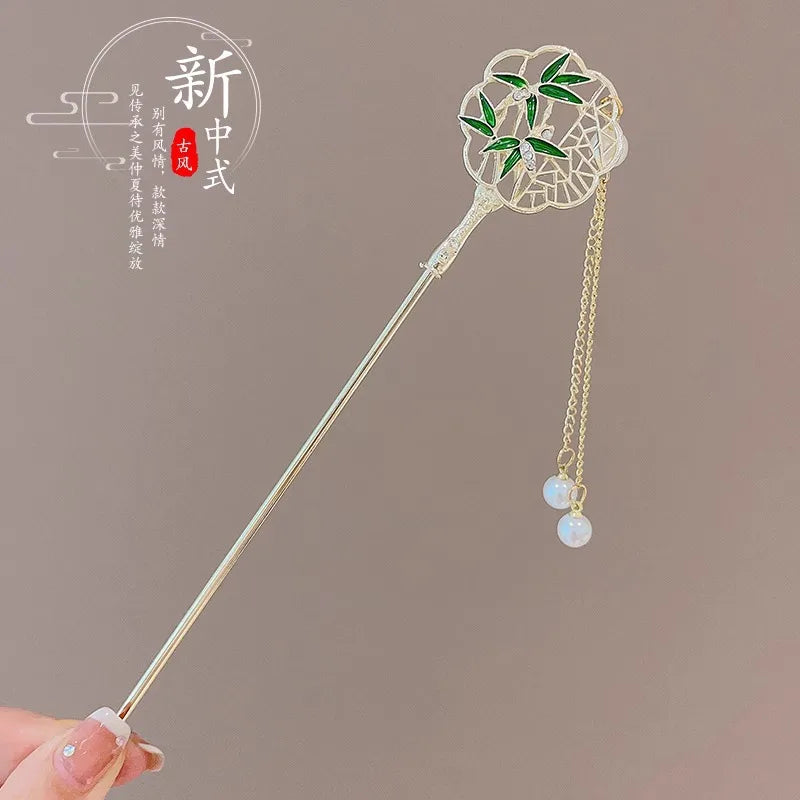 โจ Elegant Chinese Style Flower Tassel Hairpin โ Romantic Alloy Hair Accessory ๐ท ุฏุจูุณ ุดุนุฑ ุฃููู ุจุทุฑุงุฒ ุตููู ุชูููุฏู โ ู
ุฒูู ุจุฒููุฑ ูู
ุนููุงุช ุฑูู
ุงูุณูุฉ ู
ู ุงูู
ุนุฏู