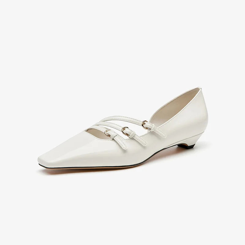 BEAUTODAY Women’s Patent Leather Mary Jane Pumps – Handmade Pointed-Toe Party Shoes with Buckle Straps | حذاء ماري جين نسائي من BEAUTODAY – جلد لامع بطرف مدبب ورباط إبزيم يدوي الصنع للحفلات