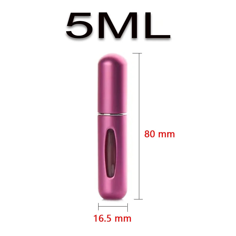 5ml Refillable Travel Perfume Bottle – Bottom Refill Spray Container with Press Head for Cosmetics & Liquids | عبوة عطر قابلة لإعادة التعبئة 5 مل – تعبئة من الأسفل مع بخاخ محمول مثالي للسفر والتجميل