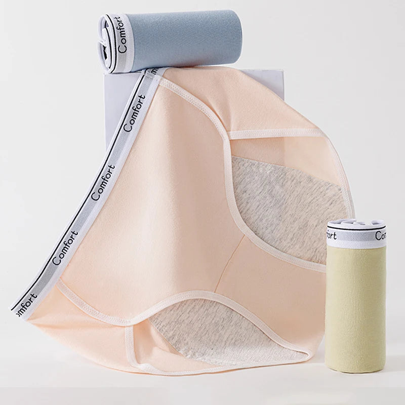 ✨ Women's Leak-Proof Menstrual Panties – High Waist Cotton Underwear 🔷 سروال داخلي نسائي مقاوم للتسرب للدورة الشهرية – خصر عالي من القطن المريح
