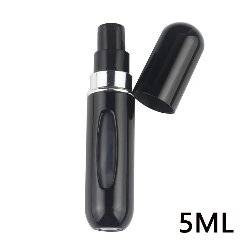 5ml Refillable Travel Perfume Bottle – Bottom Refill Spray Container with Press Head for Cosmetics & Liquids | عبوة عطر قابلة لإعادة التعبئة 5 مل – تعبئة من الأسفل مع بخاخ محمول مثالي للسفر والتجميل