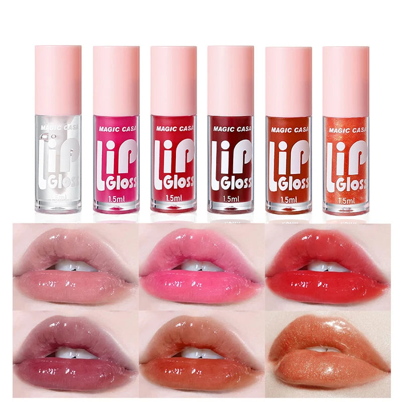 MAGIC CASA 6pcs Jelly Lip Oil – Plumping & Hydrating Gloss | ماچيك كازا طقم 6 زيوت شفاه جلّي – ترطيب ولمعان طبيعي
