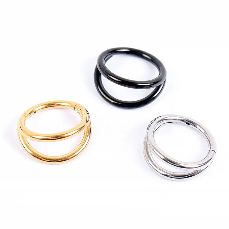 16G Double Hoop Nose & Cartilage Ring โ Open Stacked Septum Piercing for Women & Men | ุญูู ู
ุฒุฏูุฌ ููุฃูู ูุงูุบุถุฑูู ุจููุงุณ 16G โ ุชุตู
ูู
ู
ูุชูุญ ูุนุตุฑู ู
ูุงุณุจ ูููุณุงุก ูุงูุฑุฌุงู