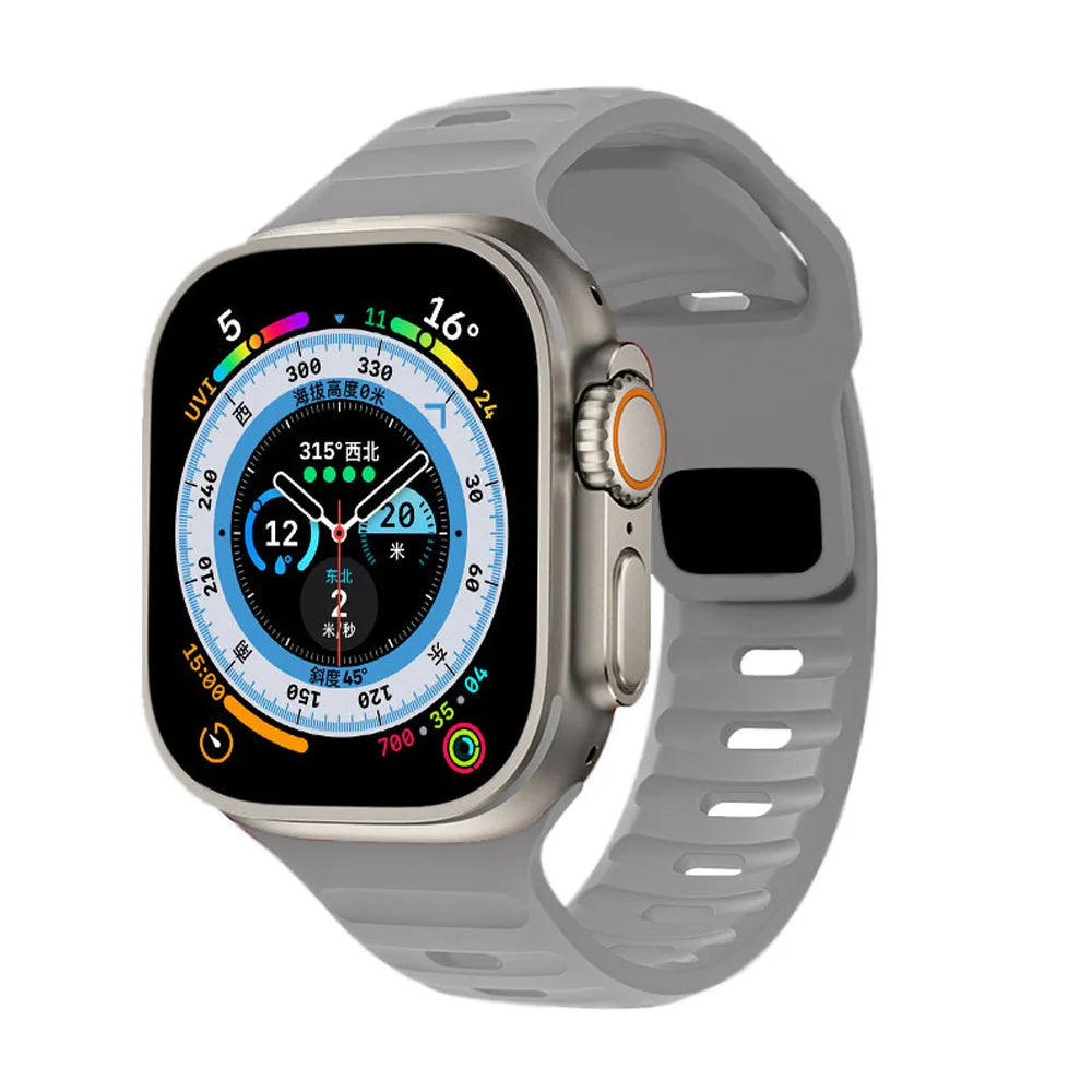 ๐โโ๏ธ Silicone Sport Strap for Apple Watch โ Compatible with Series 9/8/7/6/5/4/3/SE/Ultra (38mm-49mm) | ุณูุงุฑ ุฑูุงุถู ุณูููููู ูุณุงุนุฉ ุฃุจู โ ู
ุชูุงูู ู
ุน ุฌู
ูุน ุงูู
ูุงุณุงุช ูุงูุณูุงุณู