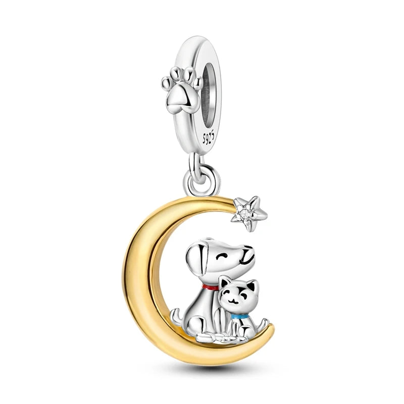✨ 925 Sterling Silver Mom & Daughter Heart Charm – Fits Pandora Bracelets 🔷 تعليقة قلب للأم والابنة من الفضة الإسترلينية 925 – مناسبة لأساور باندورا