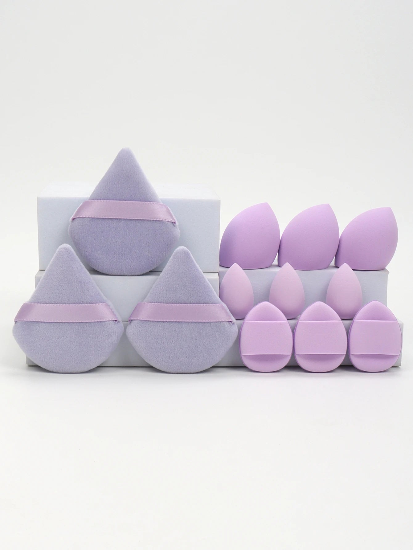 مجموعة إسفنج مكياج شاملة 12 قطعة لجميع الاستخدامات | 12-Piece All-Purpose Makeup Sponge Set