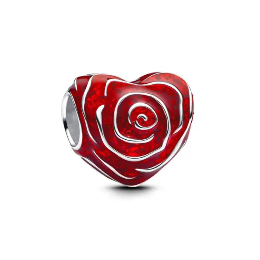 Valentine's Day Red Christmas Apple Gift Dangle Charms Beads 925 Sterling Silver Fit Original Heart Bracelet Women Jewelry