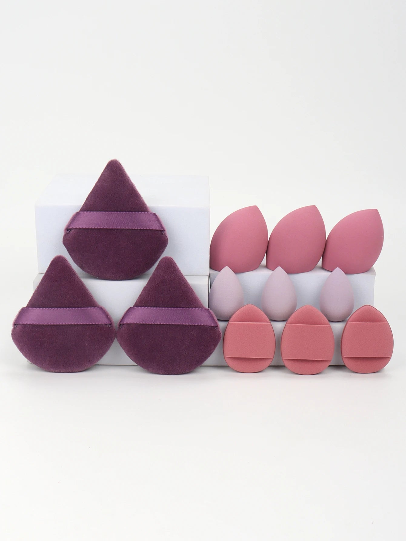 مجموعة إسفنج مكياج شاملة 12 قطعة لجميع الاستخدامات | 12-Piece All-Purpose Makeup Sponge Set