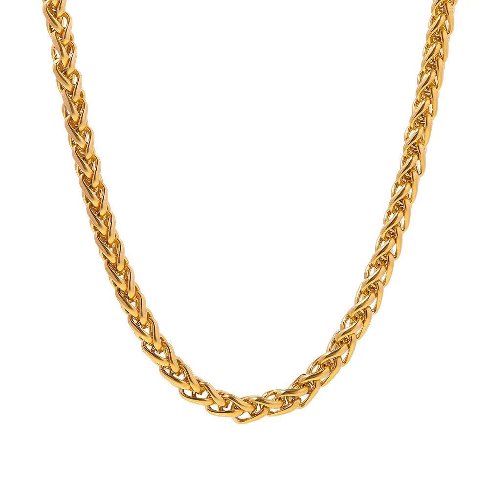 💫 18K Gold Plated Geometric Circle Jewelry Set – Necklace & Bracelet | طقم مجوهرات دائري هندسي مطلي ذهب عيار 18 – عقد وسوار نسائي