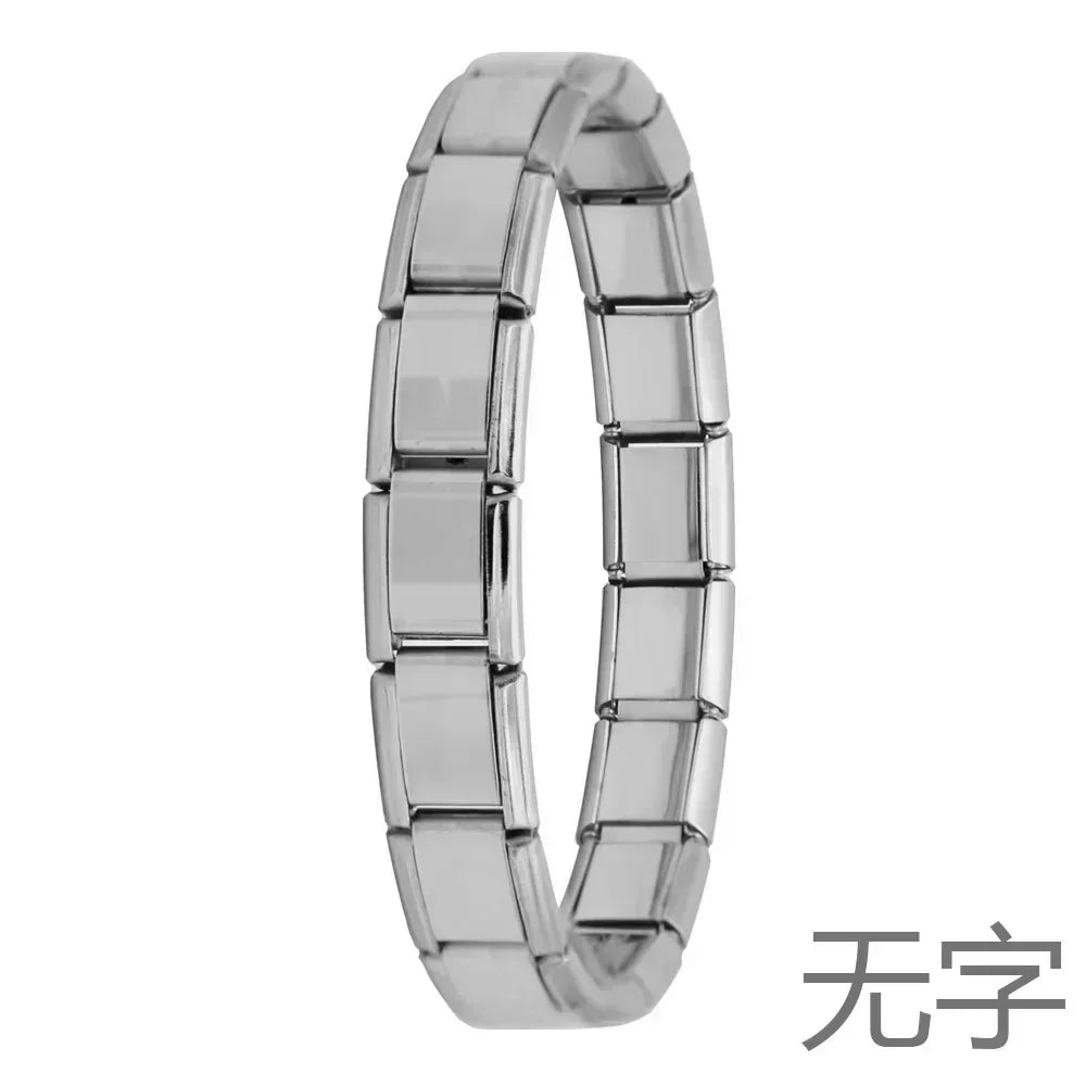 ✨ Hapiship Italian Elastic Charm Bracelet – 9mm Stainless Steel Fashion Bangle 🔷 سوار تشارم مرن إيطالي للنساء من هابي شيب – عرض 9 ملم ستانلس ستيل أنيق