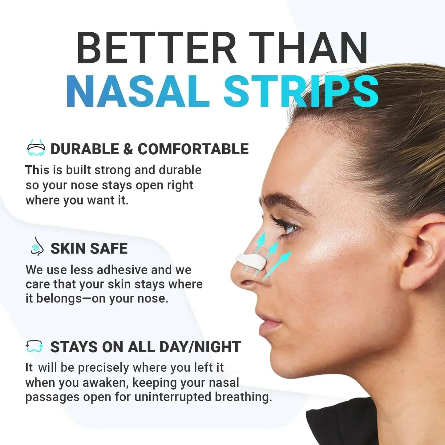 ✨ Magnetic Nasal Dilator Anti-Snoring Strips – Boost Oxygen & Improve Sleep 🔷 موسّع أنف مغناطيسي مضاد للشخير – شرائط لتسهيل التنفس وزيادة الأوكسجين أثناء النوم